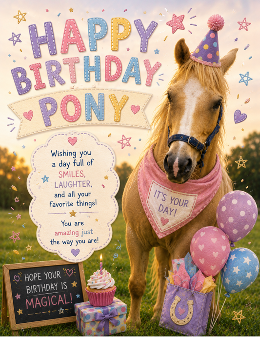 Birthday Pony Letter