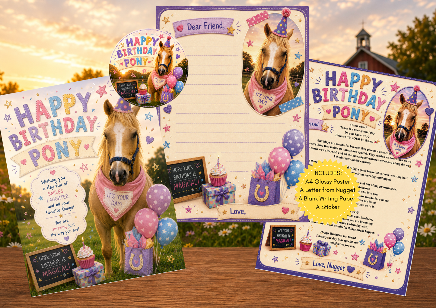 Birthday Pony Letter