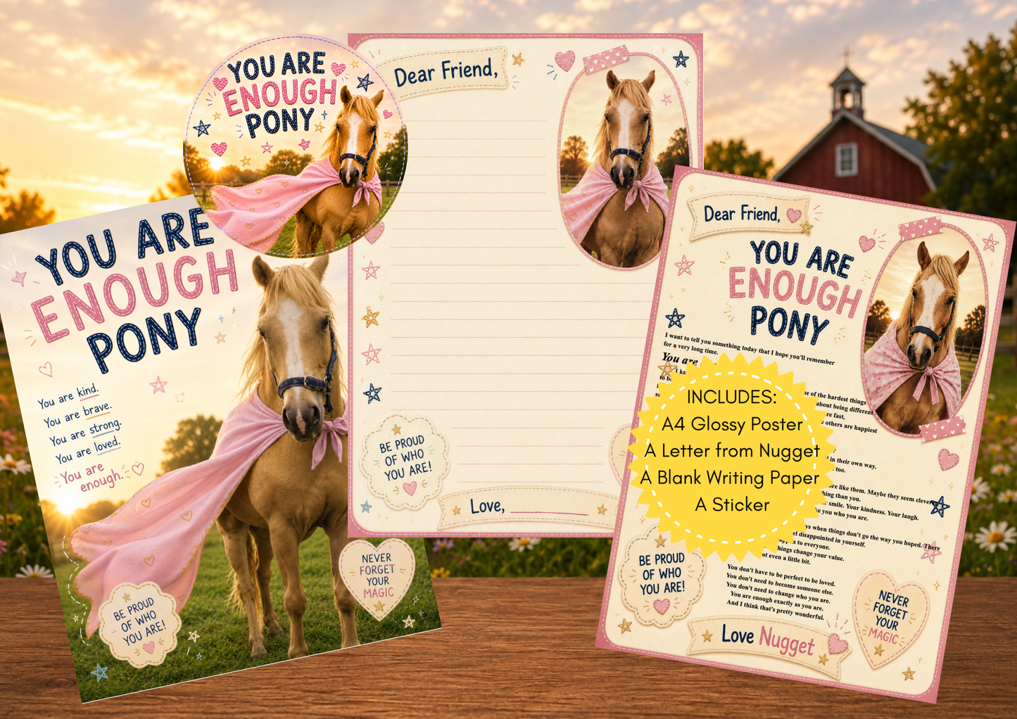 You Are Enough Pony Letter